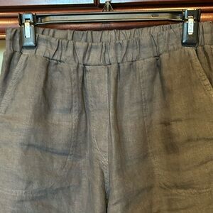 CUT LOOSE - Linen Cotton Crop Cropped Pants NWOT Gray Small